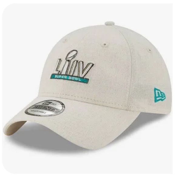 Super Bowl LIIV Miami 2020 Cap Hat Adjustable Adult Cotton Khaki Neutral NWT - Picture 4 of 16